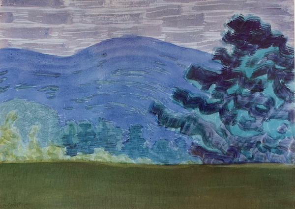 Purple Mountain Landscape by Milton Avery