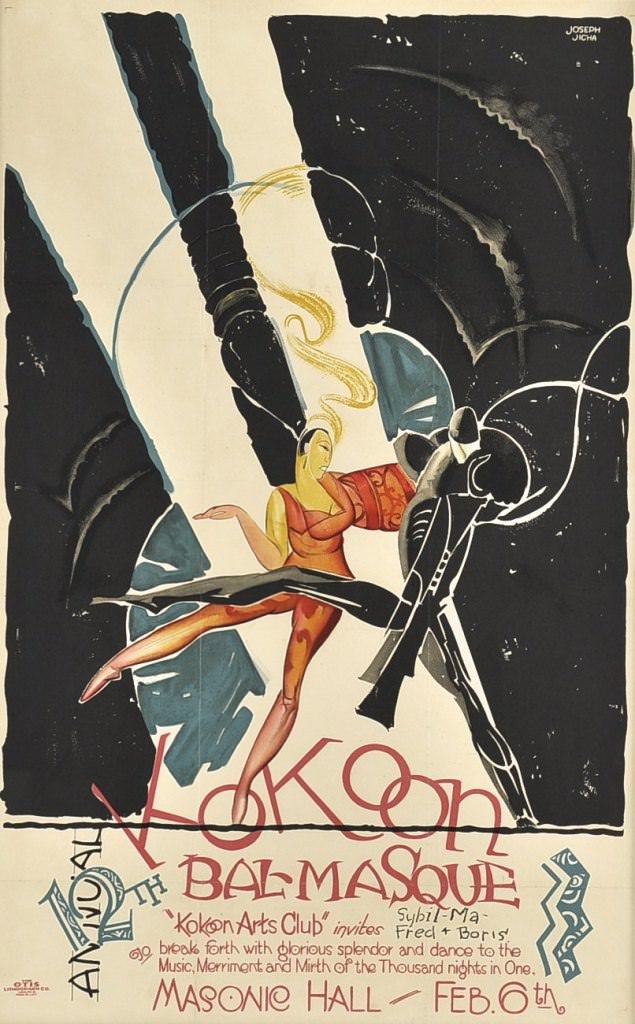 Joseph W. Jicha, Kokoon Arts Club Bal Masque Invitation