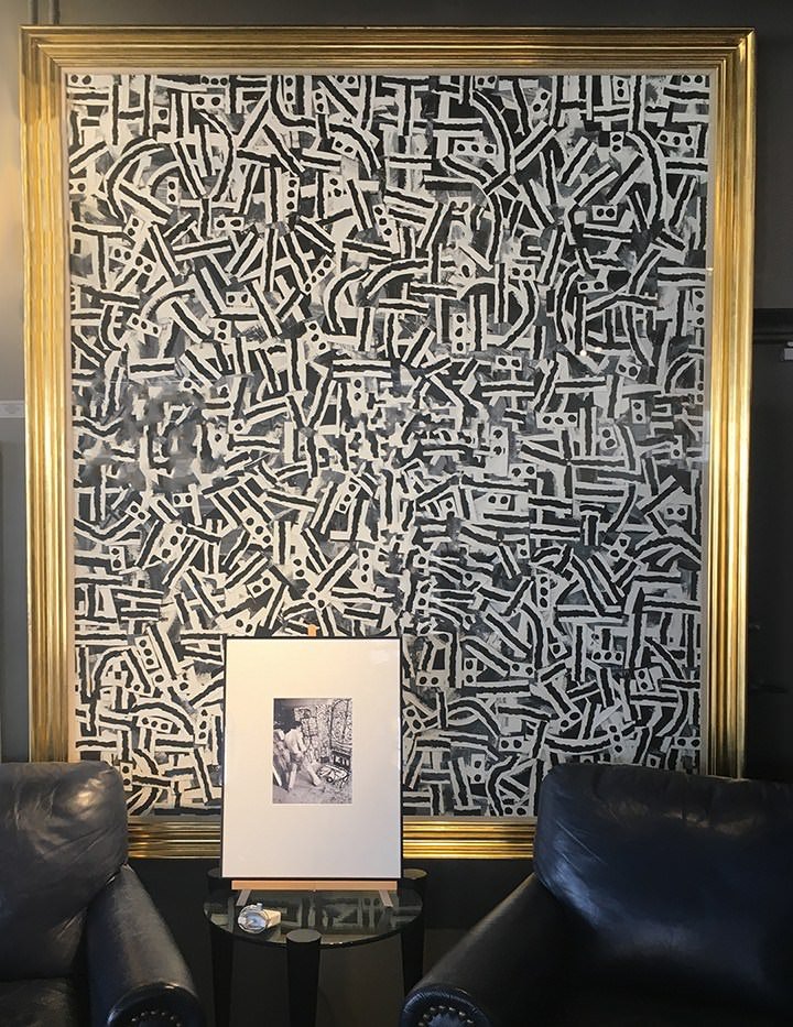 Abstract Collage Painting by Joseph Glasco at Wolfs Gallery