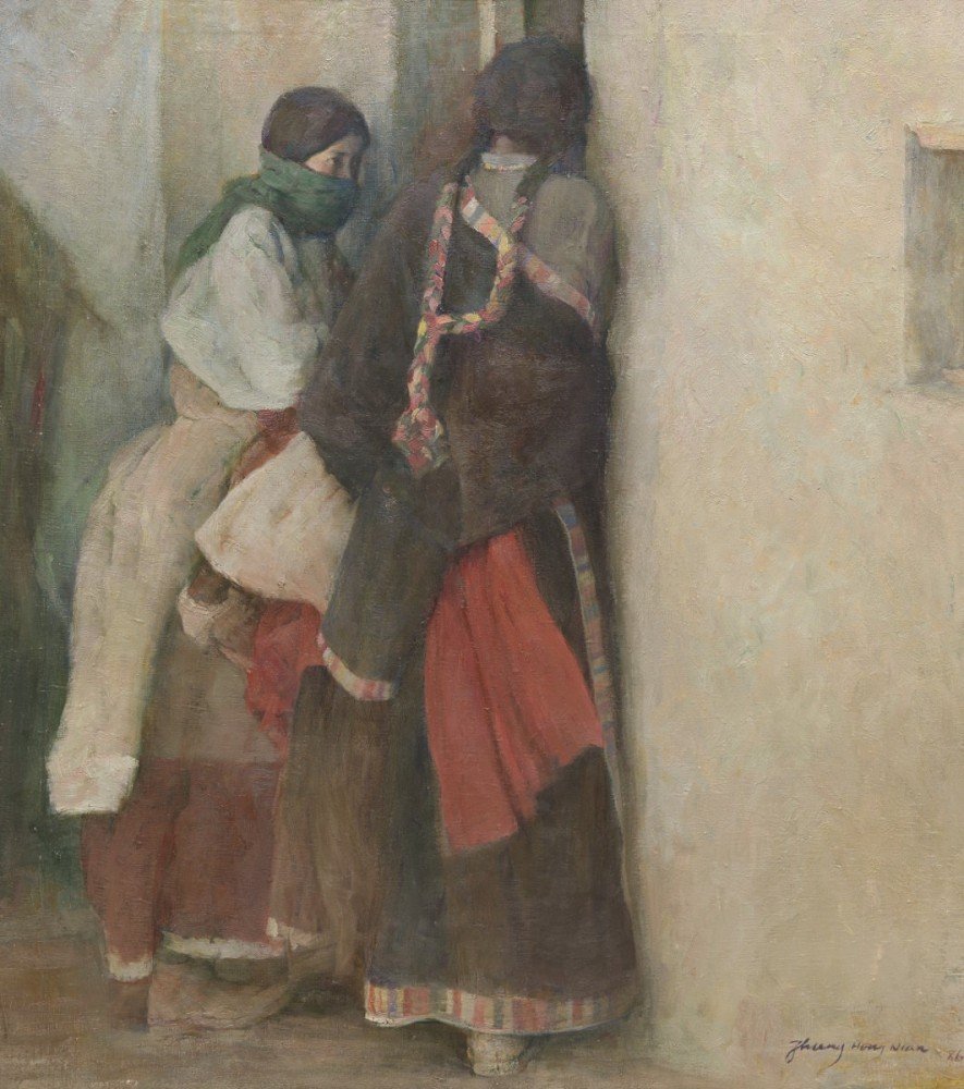 Two Girls by HongNian Zhang