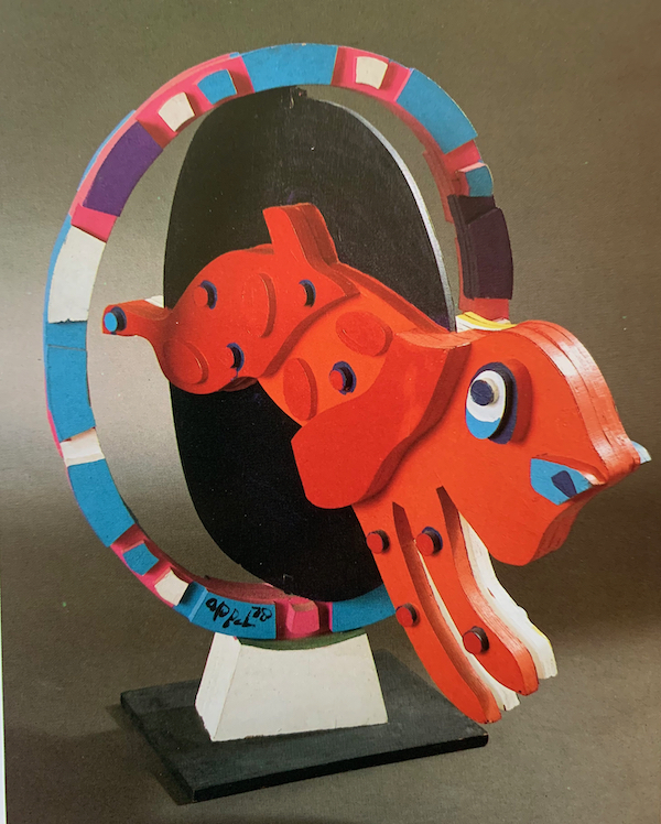 Dog Through Hoop by Karel Christiaan Appel