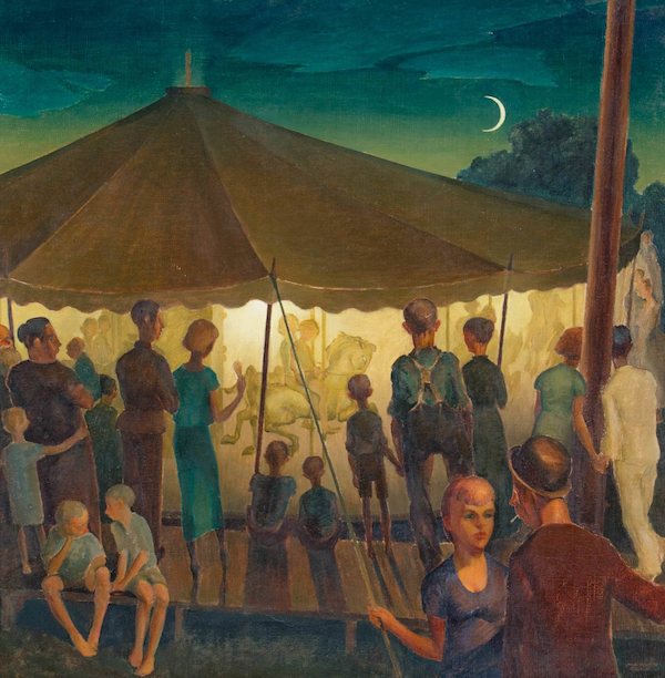 Carousel Scene by Marvin Cone
