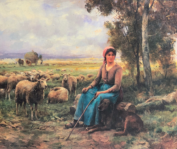 A shepherdess and Her Flock by Julien Dupre