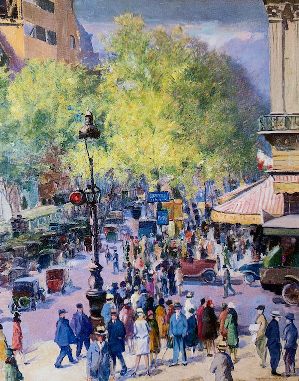 Place de l'Opéra, Café de la Paix by Abel Warshawsky